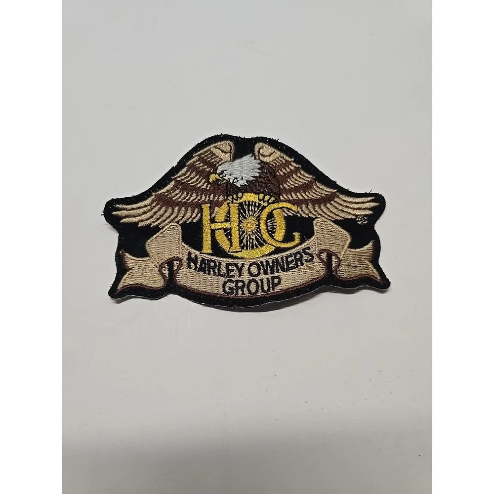 HOG EAGLE BANNER VEST PATCH 5 INCH HARLEY DAVIDSON OWNERS‎ GROUP
